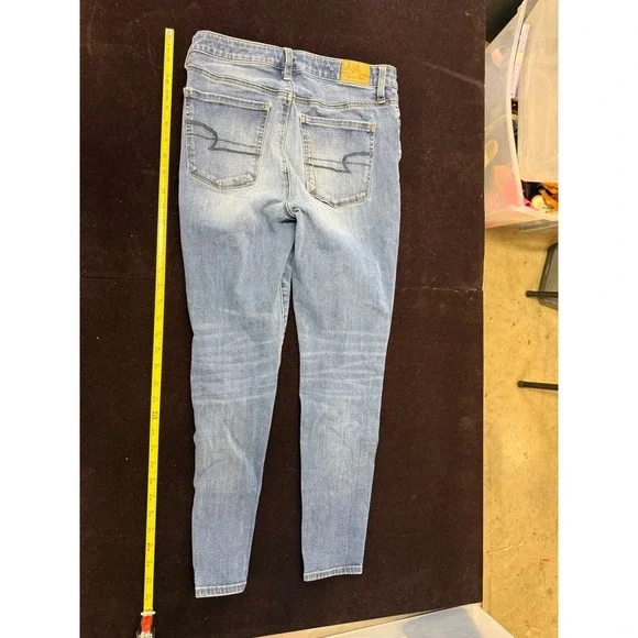 American Eagle 360 Next Level Stretch Skinny Jeans Womens 6 Short Blue Denim - Picture 5 of 5